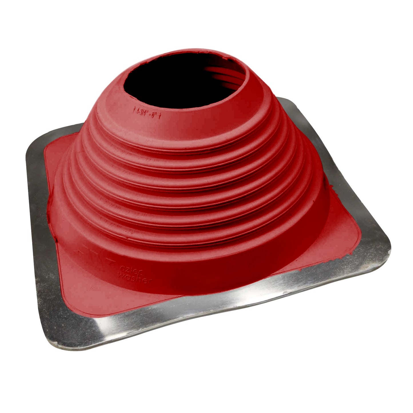 #6 Roofjack Square EPDM Pipe Flashing Boot Bright Red