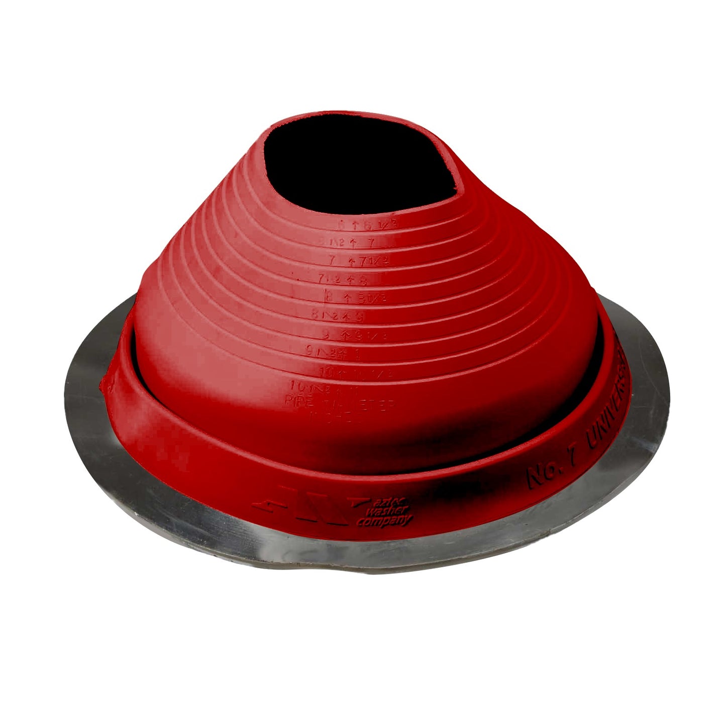 #7 Roofjack Round EPDM Pipe Flashing Boot Bright Red