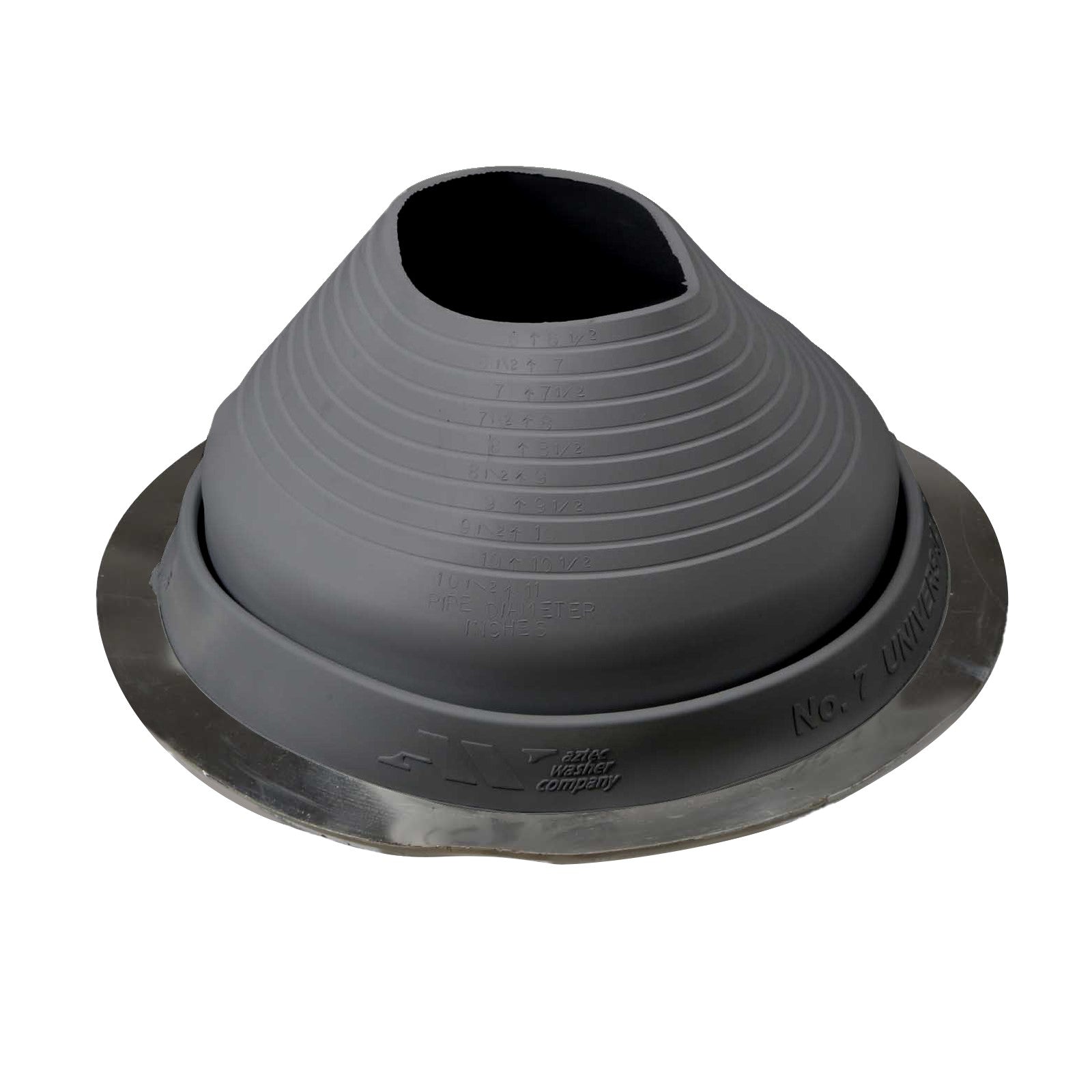 #7 Roofjack Round EPDM Pipe Flashing Boot Dark Gray