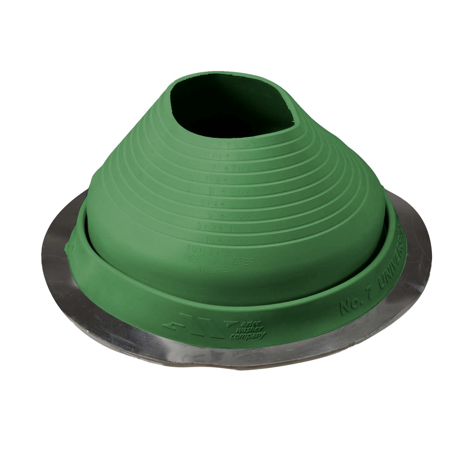 #7 Roofjack Round EPDM Pipe Flashing Boot Light Green