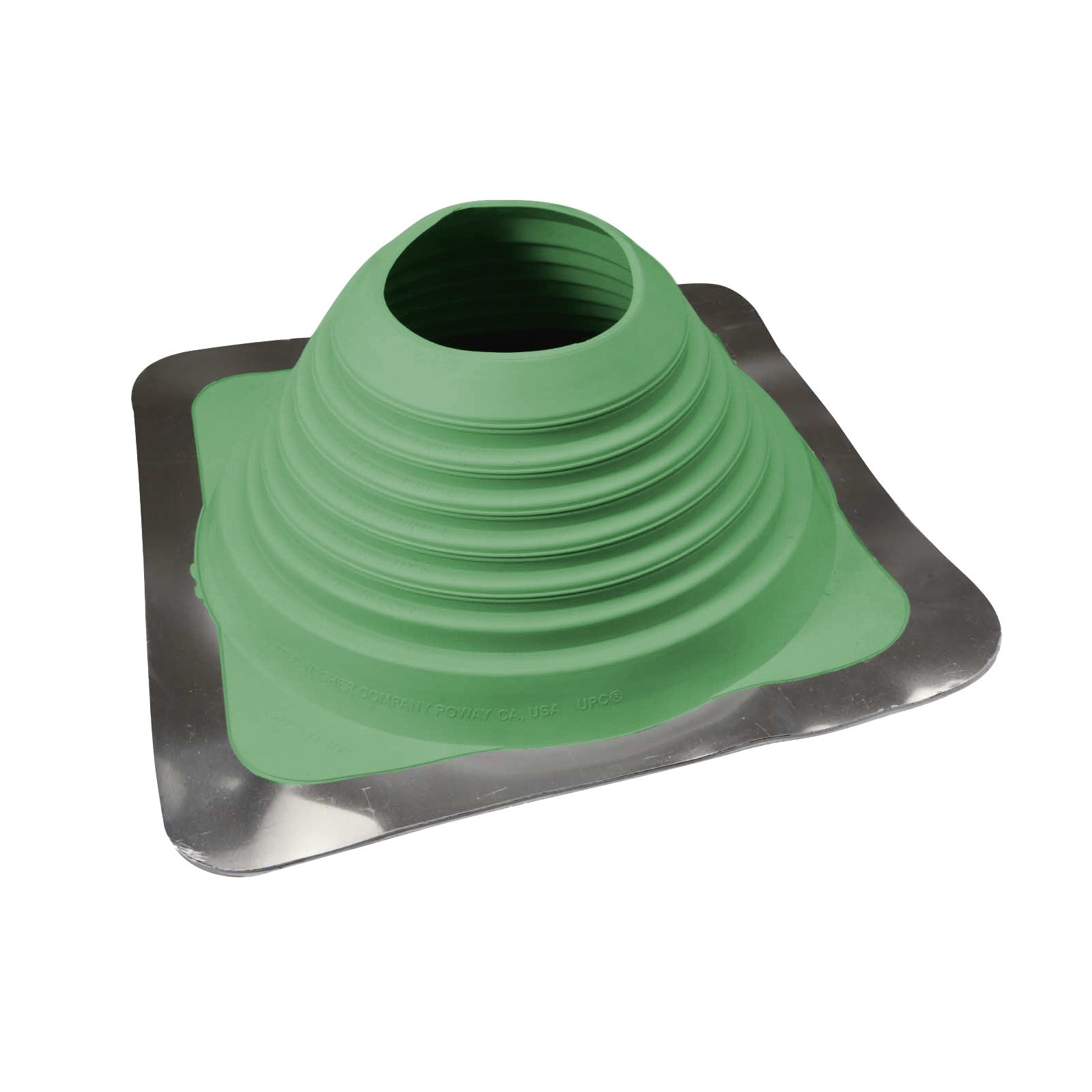 #7 Roofjack Square EPDM Pipe Flashing Boot Light Green