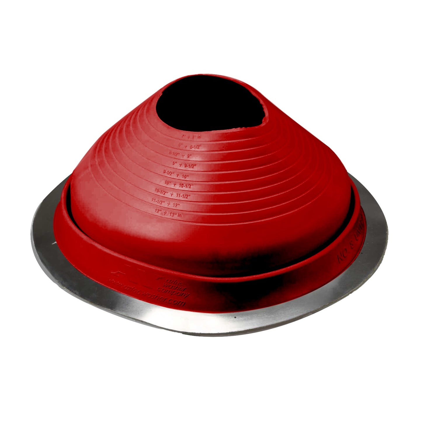 #8 Roofjack Round EPDM Pipe Flashing Boot Bright Red