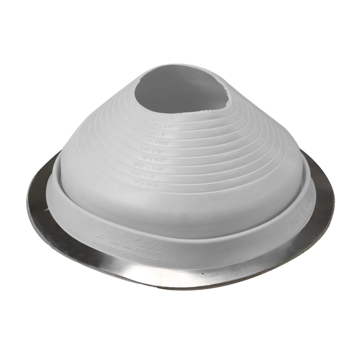 #8 Roofjack Round EPDM Pipe Flashing Boot White
