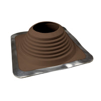 #8 Roofjack Square EPDM Pipe Flashing Boot for Metal Roof, Brown