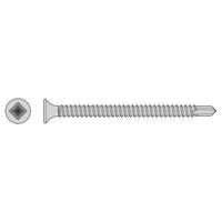 #6 x 114 inch Square Drive SelfDrilling BugleHead Screw 410 Stainless Pkg 100