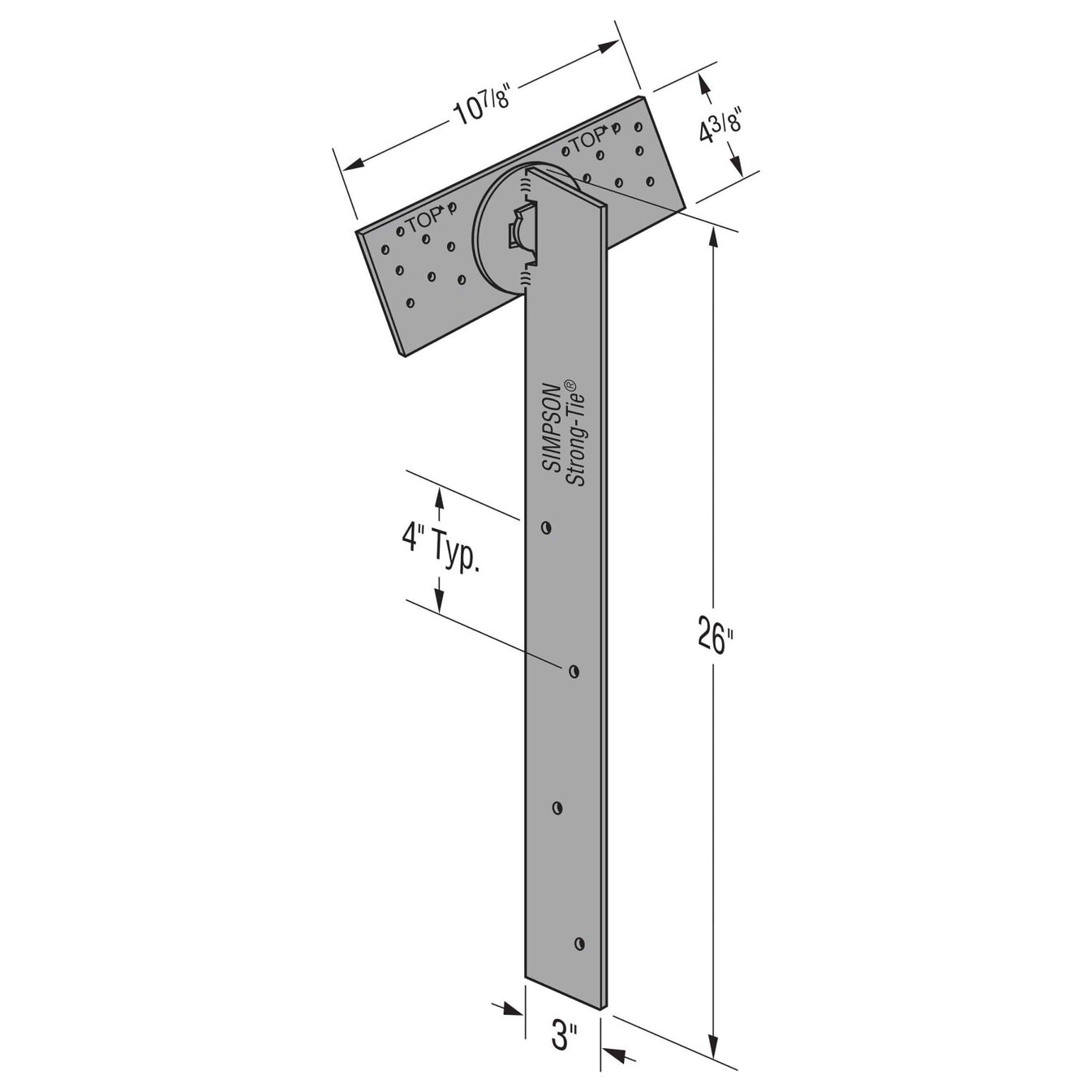 Simpson Python Fastner Simpson FGTR Face-Mount Girder Tiedown Retrofit - Powder coated ...