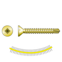 #8 x 114 inch Quik Drive FHSD SelfDrilling WoodToCFS Screw Yellow Zinc Pkg 2500