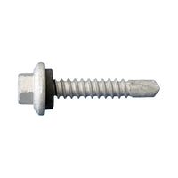 #12 x 1-1/4" Self-Drilling Metal Screw w/Washer, Hex Head - Dagger-Guard Coating, Pgk 2500