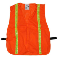 Orange Mesh Reflective Safety Vest One Size Fits Most