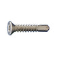 #10 x 2" Self-Drilling Metal Screw, Phillips Flat Head - 410 Stainless Steel, Pkg 2000