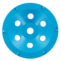 Syntec 1/4" Round 6 Segment PCD Cup Wheel - Blue