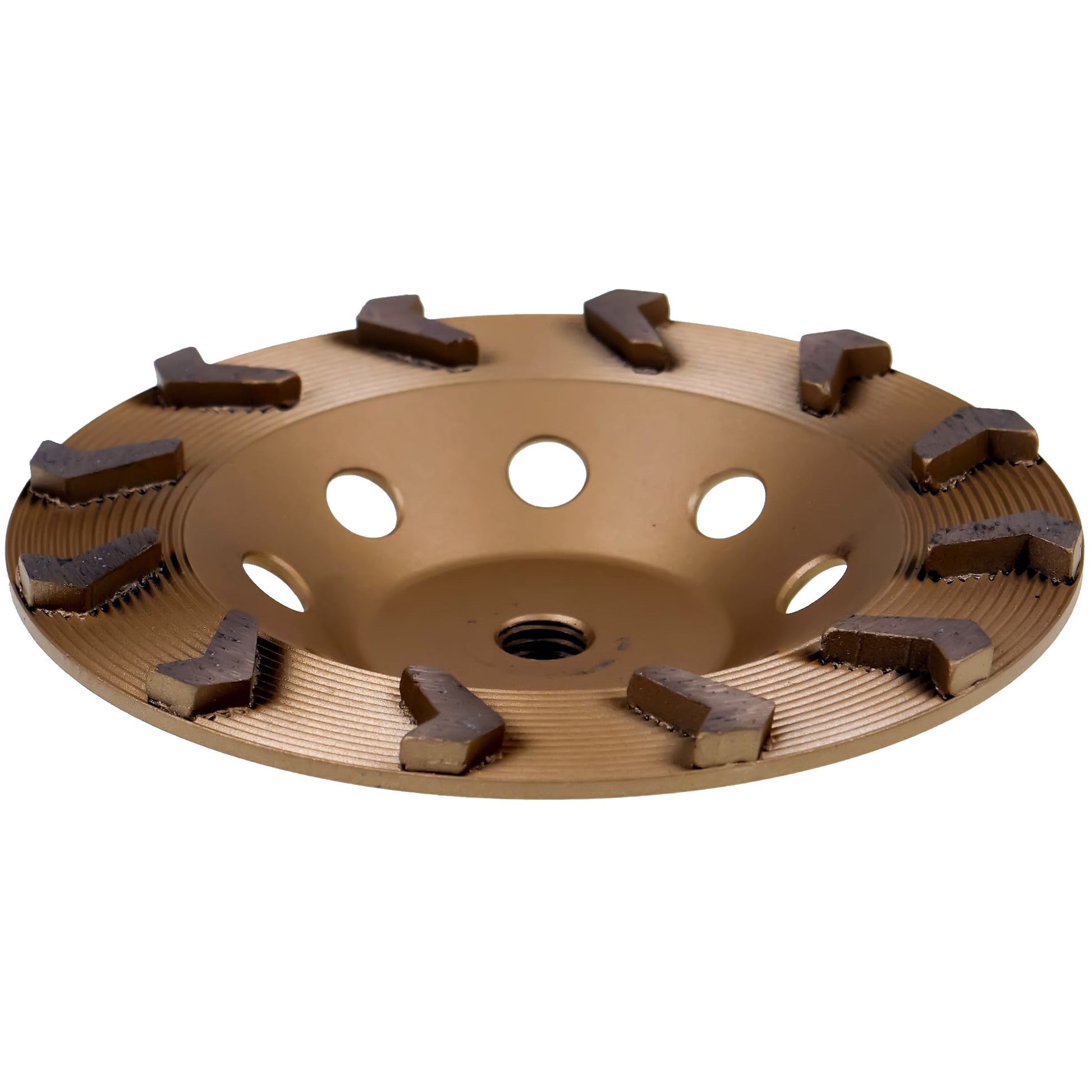 7" Rapida Cup Wheel 12-Segment 5/8-7/8" Arbor | Syntec