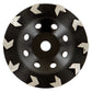 Paint and Coating removal Arrow Segment Cup Wheel 10-Segment 5/8-7/8" Arbor