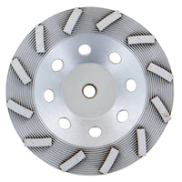 Spiral Cup Wheel Silver 7" 12-Segment Concrete Grinding Wheel