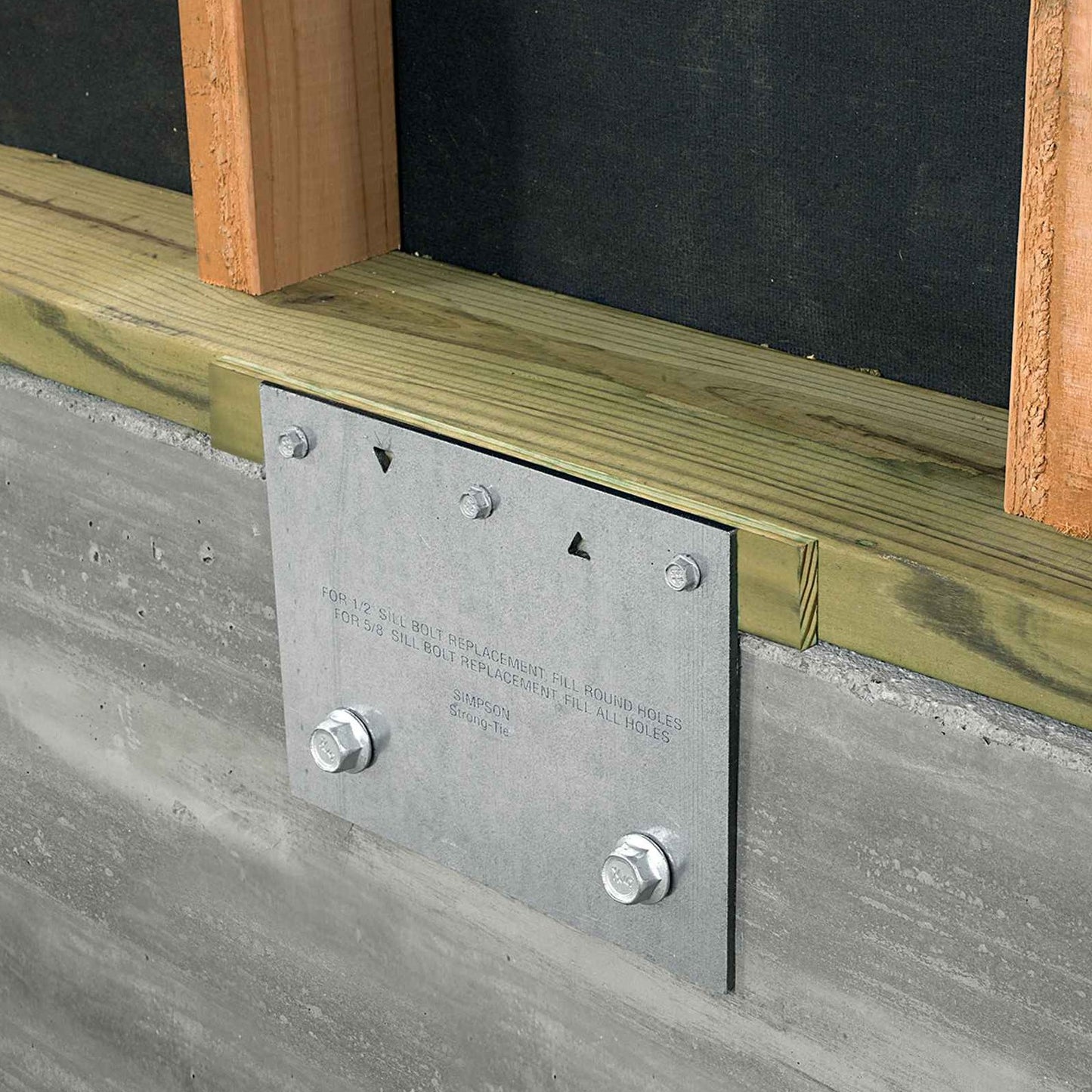 Simpson FRFP 7 inch X 9 inch Flat Retrofit Foundation Plate G90 Galvanized image 2 of 5