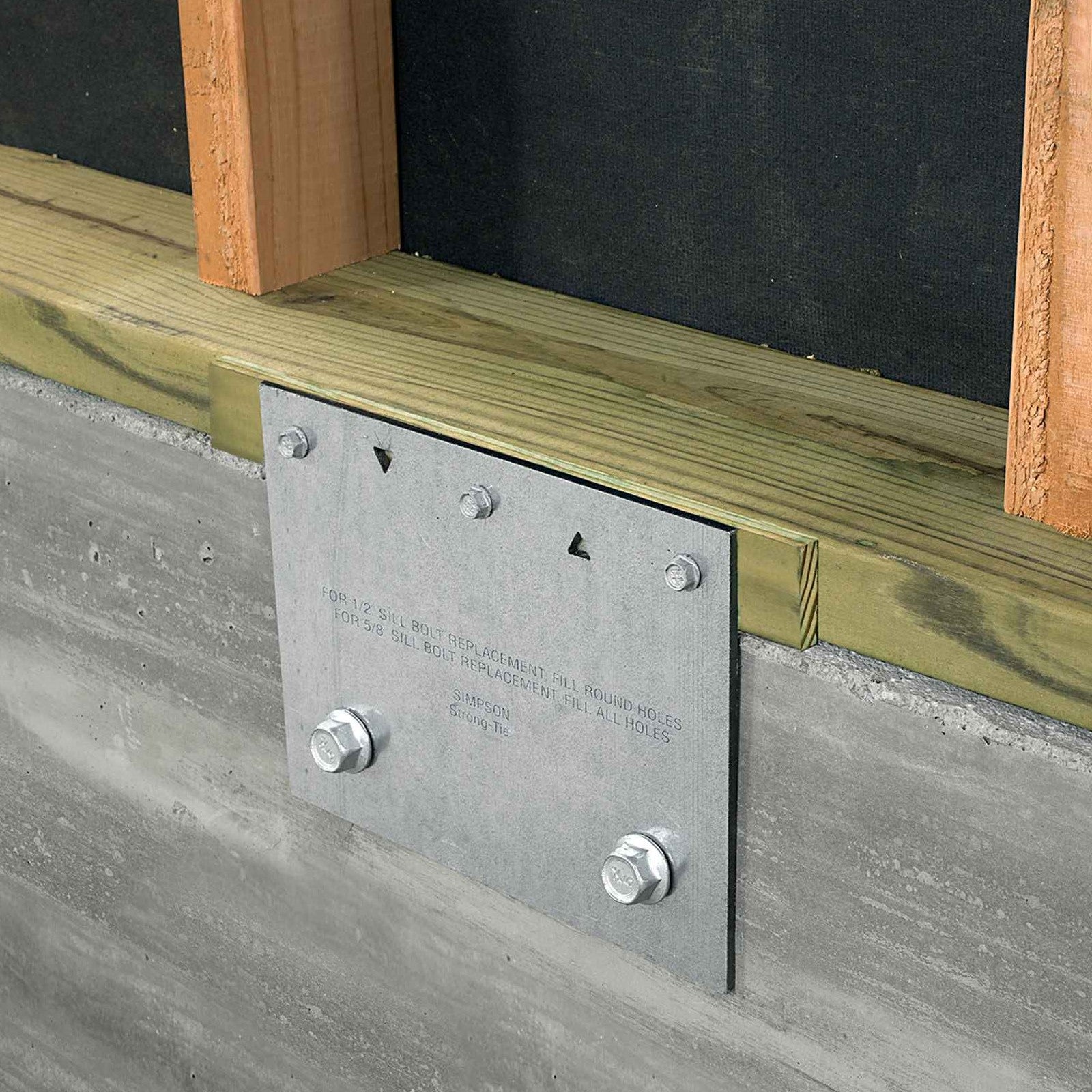 Simpson FRFP 7 inch X 9 inch Flat Retrofit Foundation Plate G90 Galvanized image 2 of 5