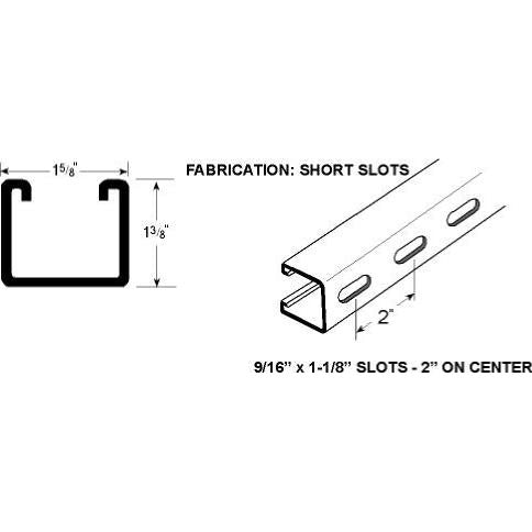 Flextrut FS-300 Short Slot Slot Channel Drawing