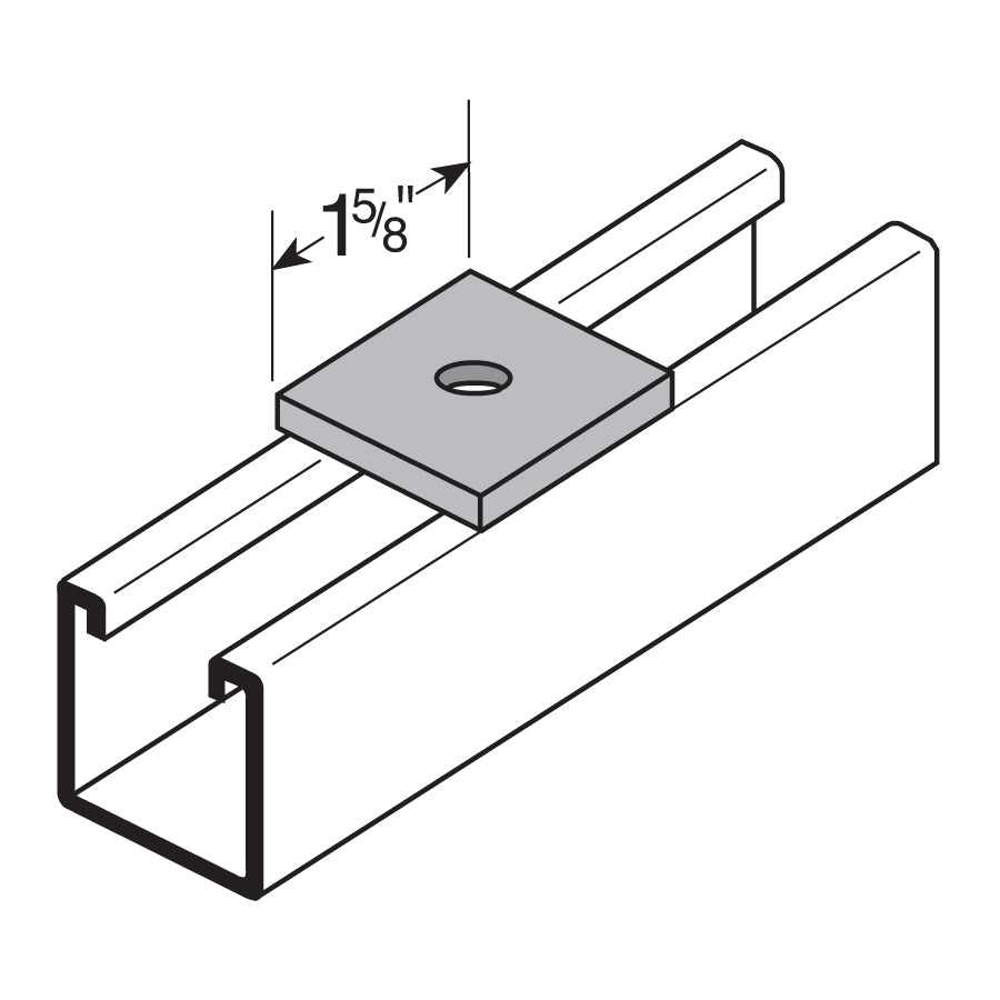 Flextruts FS-5003 Flat Square Washer Drawing With Dimensions