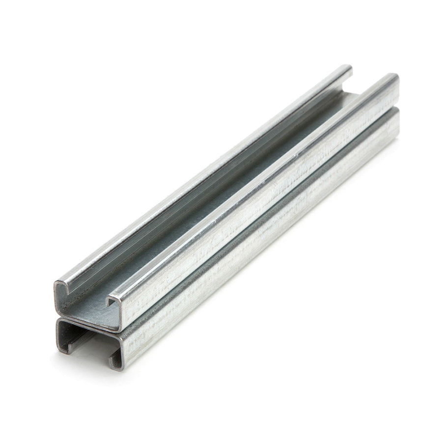 1-5/8" x 1-5/8" Back-to-Back Solid Strut Channel 20 ft. - Plain ...