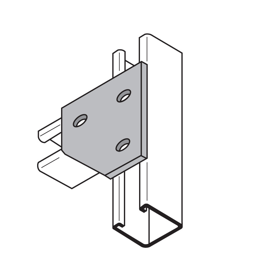 Flextruts FS-5019 3 Hole Corner Plate Drawing