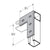 Flexstrut FS-5020 4-Hole Corner Plate Flat L Drawing With Dimensions