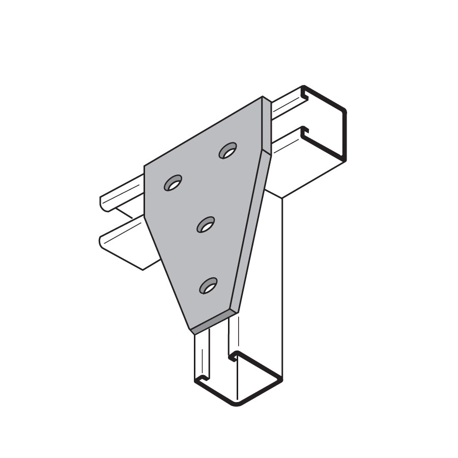 4-Hole T Gusset Plate - Aluminum – Fasteners Plus