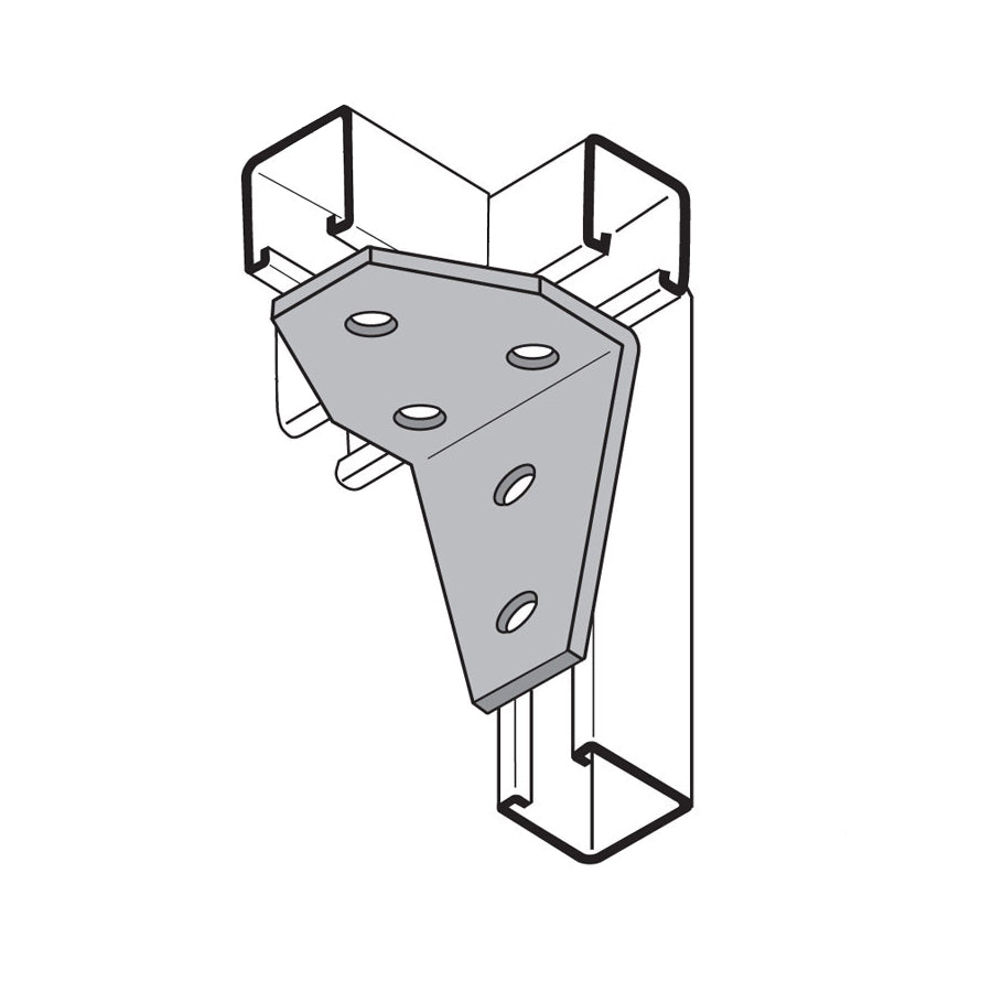 Angled Finger Splice 5-Hole Angle Splice - Electro-Galvanized – Fasteners Plus