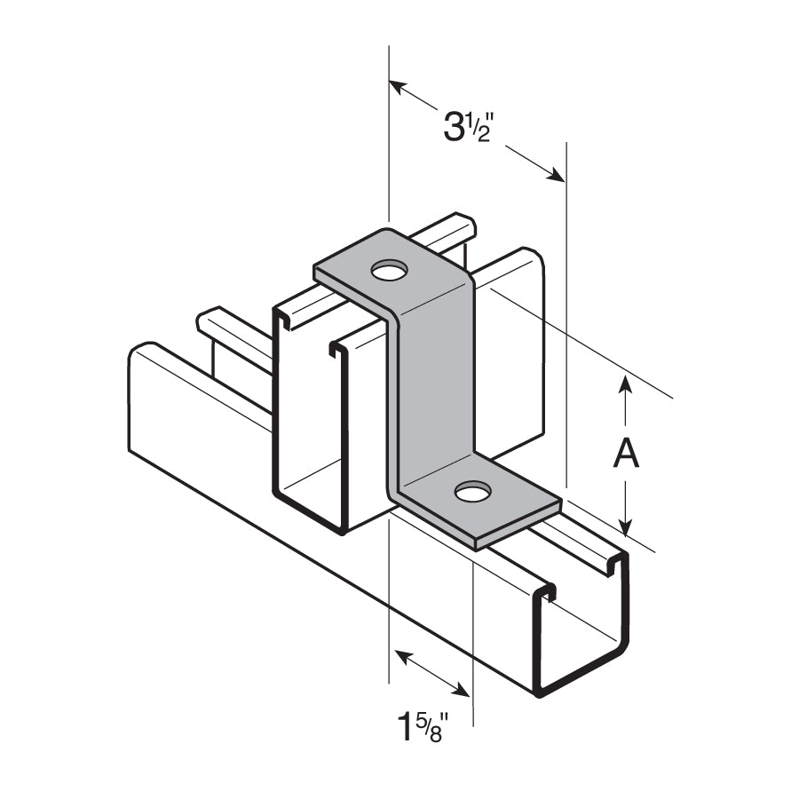 Flexstrut FS-5209-5215 Z Fitting Drawing With Dimensions