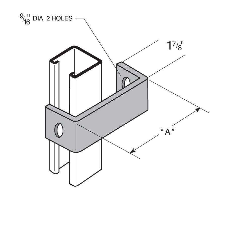 Flexstrut FS-5324 Clevis Fitting Drawing With Dimensions