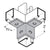 Flexstrut FS-5512 2-Way Corner Channel Connection Drawing With Dimensions