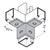 Flexstrut FS-5512 2-Way Corner Channel Connection Drawing With Dimensions