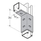 Flexstrut FS-5517 Corner Channel Connector Drawing With Dimensions