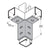 Flexstrut FS-5518 2-Way Channel Wing Connector Drawing With Dimensions