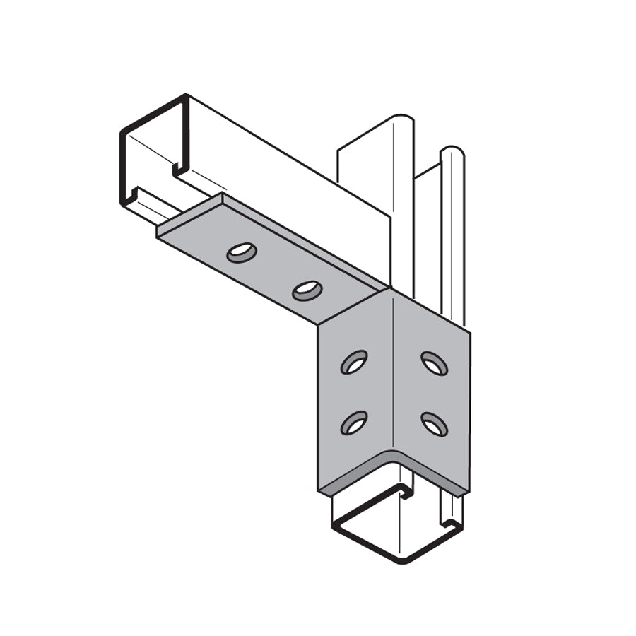 6-Hole Corner Channel Connection Left-Hand - Electro-Galvanized ...