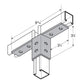 Flexstrut FS-5524 2-Way Channel Wing Connector Drawing With Dimensions