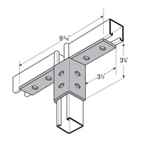 Flexstrut FS-5524 2-Way Channel Wing Connector Drawing With Dimensions