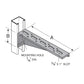 Flexstrut FS-5600 Strut Channel Shelf Bracket Drawing With Dimensions