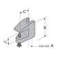 Flexstrut FS-5710 Malleable Beam Clamp Drawing With Dimensions