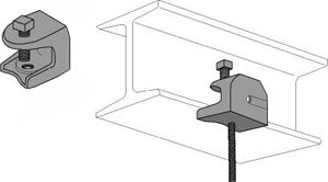 Flexstrut FS-5718 Wide Rod Support Malleable Clamp Drawing