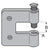 Flexstrut Beam Clamp With Lock Nut Drawing With Dimensions