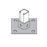 Flexstrut Single Channel Post Base Drawing