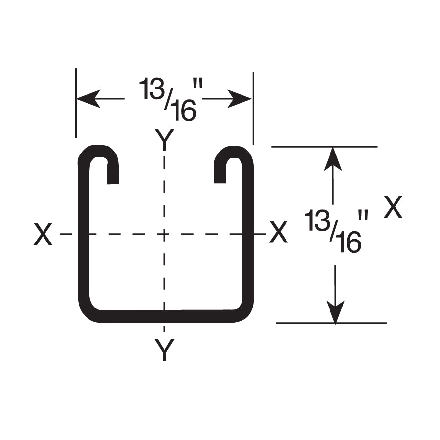 Flextrut FS-600 19 Gauge Strut Channel Drawing