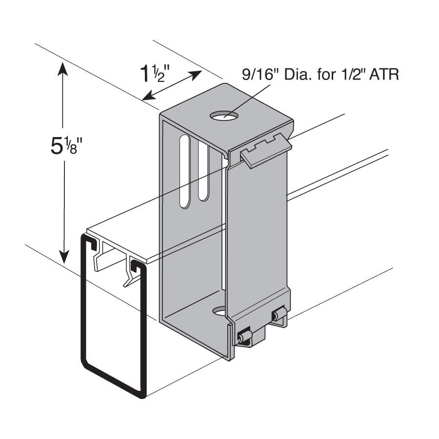 Flexstrut Deep Channel Hanger Drawing With Dimensions