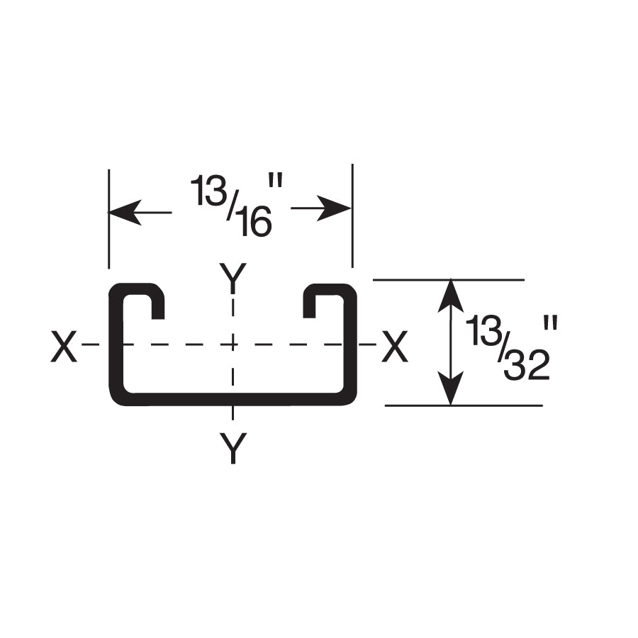 Flextrut FS-700 19 Gauge Strut Channel Drawing