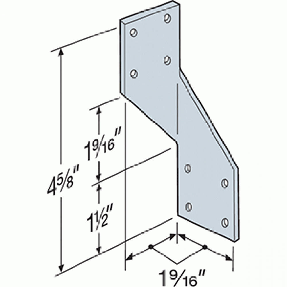 Simpson H3 Hurricane Tie G90 Galvanized Pkg 2 image 2 of 2