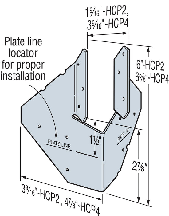 Simpson Strong-Tie HCP4Z Hip Corner Plate - Zmax Finish – Fasteners Plus