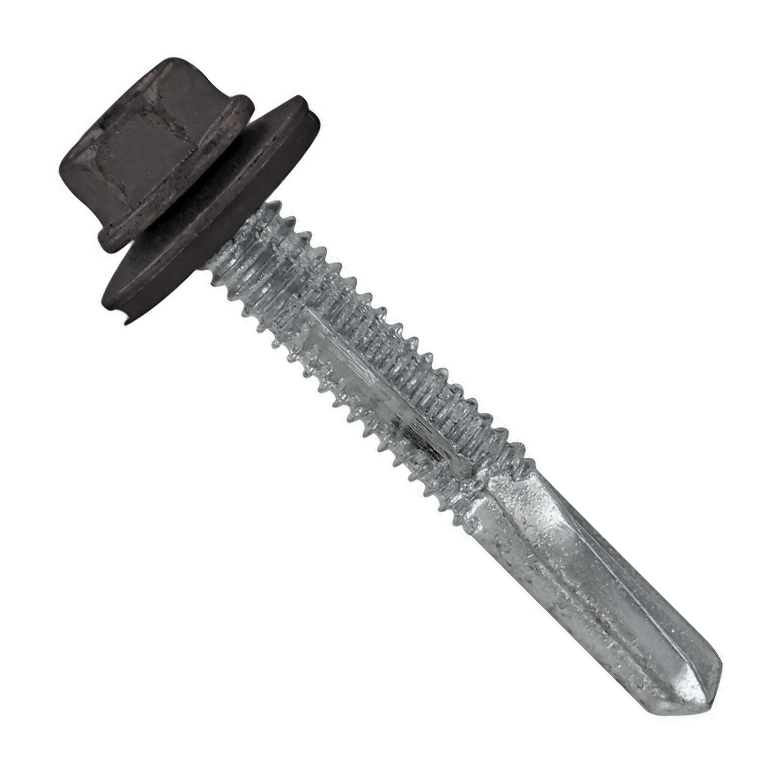 #1224 x 112 inch HG Steelbinder Metal Roofing Screw Charcoal Gray Pkg 250