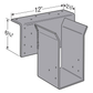 HGLT Heavy Glulam Top-Flange Hanger Illustration