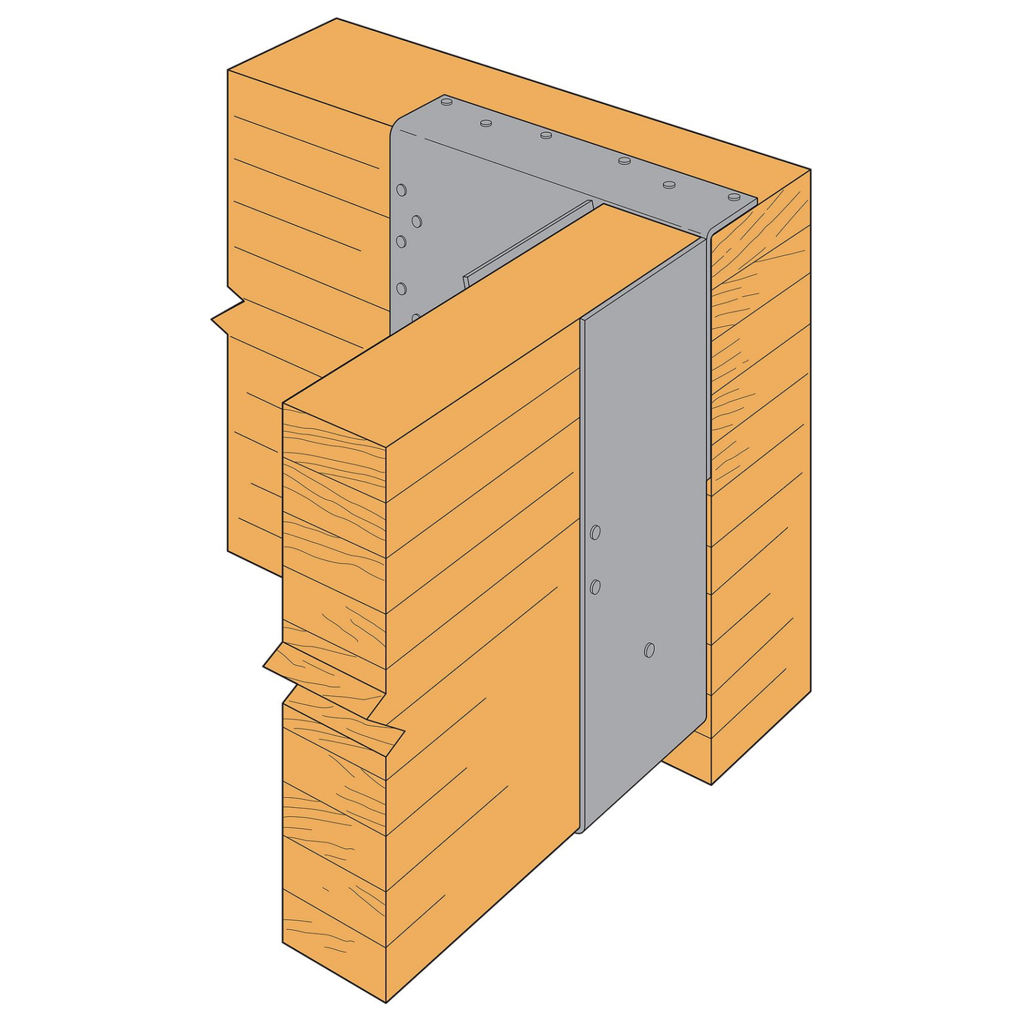 HGLT Heavy Glulam Top-Flange Hanger Illustration