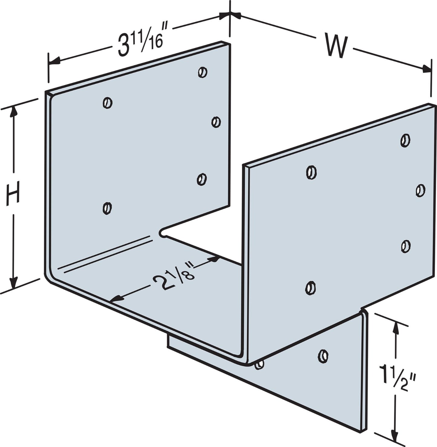 Simpson HH4 4x Header Hanger image 2 of 4